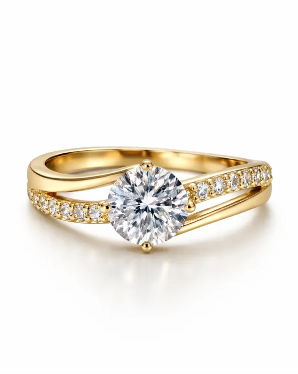 Gold_Diana'S_Solitaire_Ring_For_Women